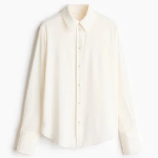 H&M サテン長袖シャツ