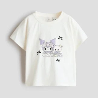 H&M プリントデザイン コットンTシャツ