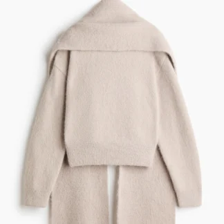 H&M マフラーディテール フラッフィニットセーター