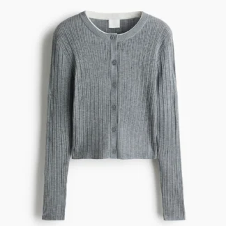 H&M リブニットカーディガン