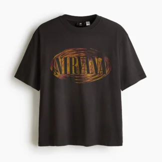 H&M リラックスフィット プリントコットンTシャツ