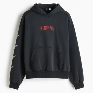 H&M オーバーサイズフィット プリントスウェットパーカ