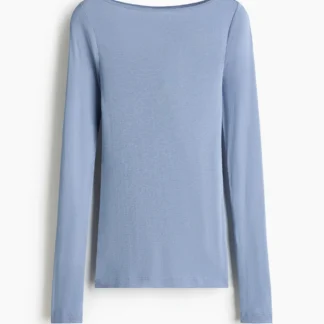 H&M ボートネック コットントップス