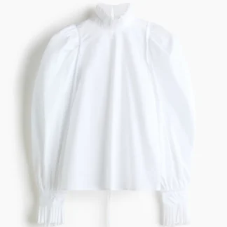H&M バルーンスリーブ コットンブラウス