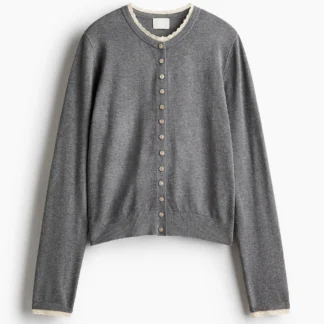 H&M レーストリムカーディガン