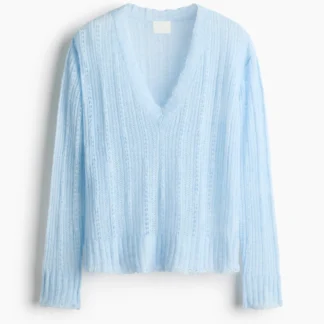 H&M ポインテルニットVネックセーター