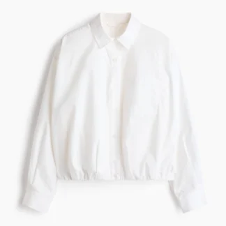 H&M Bubble-hem cotton shirt