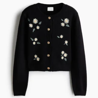 H&M 刺繍カーディガン
