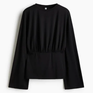 H&M ギャザー長袖トップス