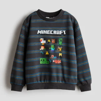H&M プリントデザインスウェットシャツ