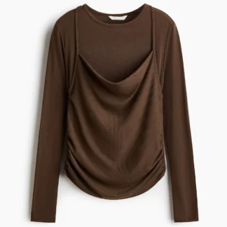 H&M レイヤードジャージートップス