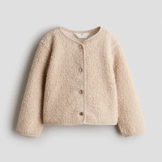 H&M コーデュロイディテール テディカーディガン