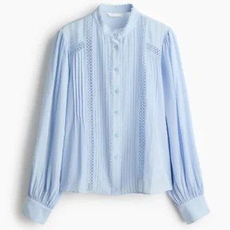 H&M レース切り替えブラウス