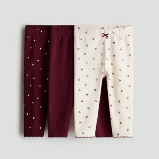 H&M 3-pack cotton leggings