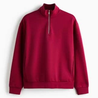 H&M リラックスフィット ハーフジップスウェットトップス