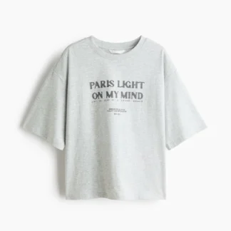 H&M プリントコットンTシャツ