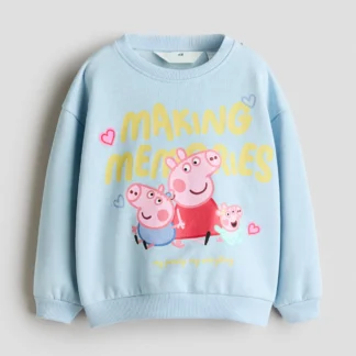 H&M オーバーサイズ プリントスウェットシャツ