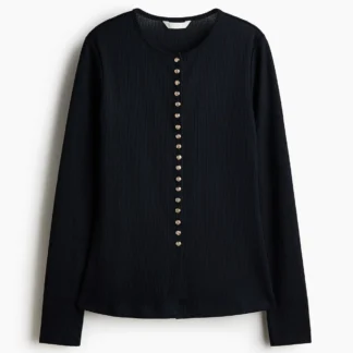 H&M リブニットカーディガン