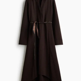 H&M ベルトディテールフレアワンピース
