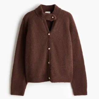 H&M オーバーサイズ ブークレニットカーディガン