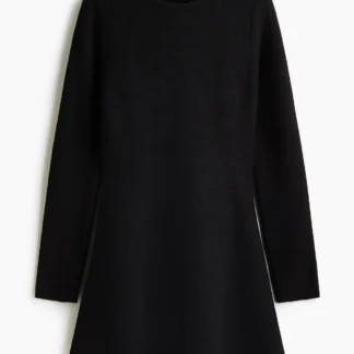 H&M リブニットフレアスカートワンピース