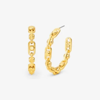Michael Kors ASTOR プレシャスメタル ブラス リンク フープピアス ミディアム