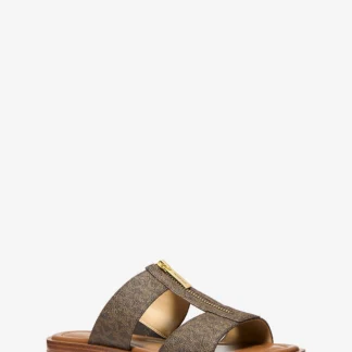 Michael Kors BERKLEY シグネチャーロゴ スライド サンダル