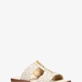 Michael Kors BERKLEY シグネチャーロゴ スライド サンダル