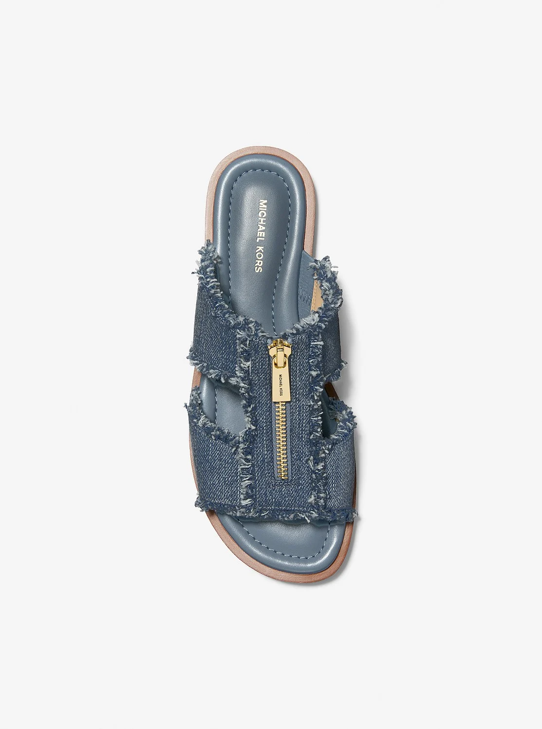 Michael Kors BERKLEY フレイドデニム スライド サンダル - Image 3