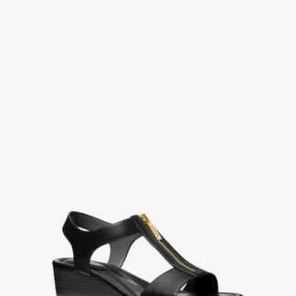 Michael Kors BERKLEY レザー ウェッジ サンダル