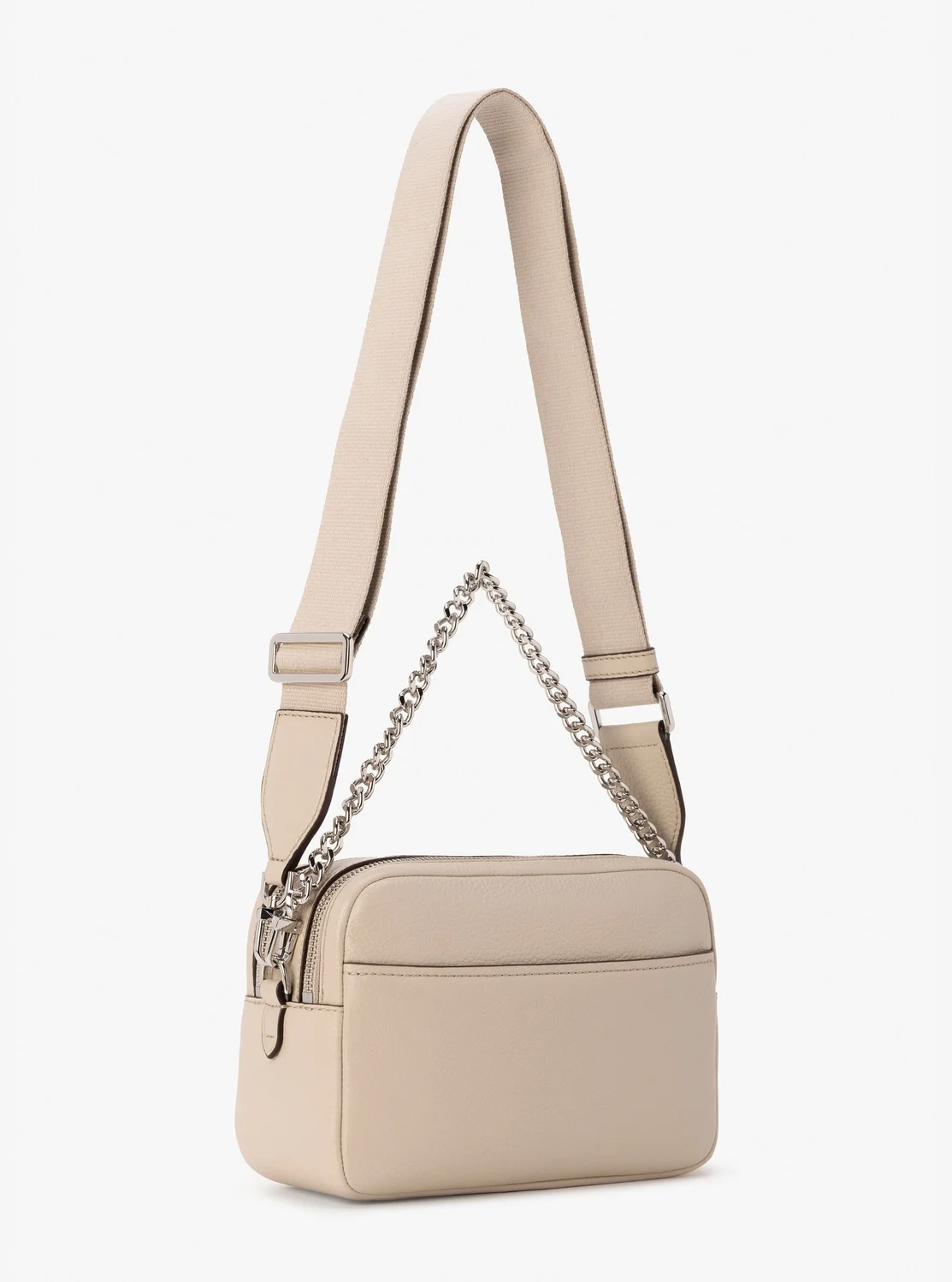 Michael Kors BRYANT ぺブルレザー ダブルジップ チェーン カメラ クロスボディ ミディアム - Image 3