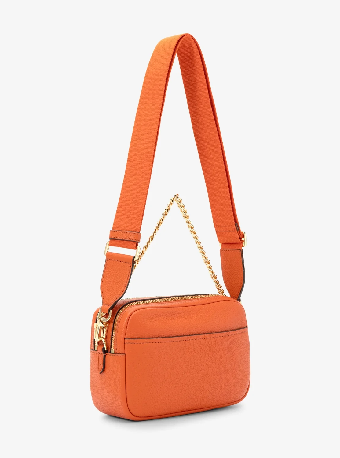 Michael Kors BRYANT ぺブルレザー ダブルジップ チェーン カメラ クロスボディ ミディアム - Image 3