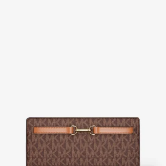 Michael Kors CARSON スナップ ウォレット ラージ - MKシグネチャー