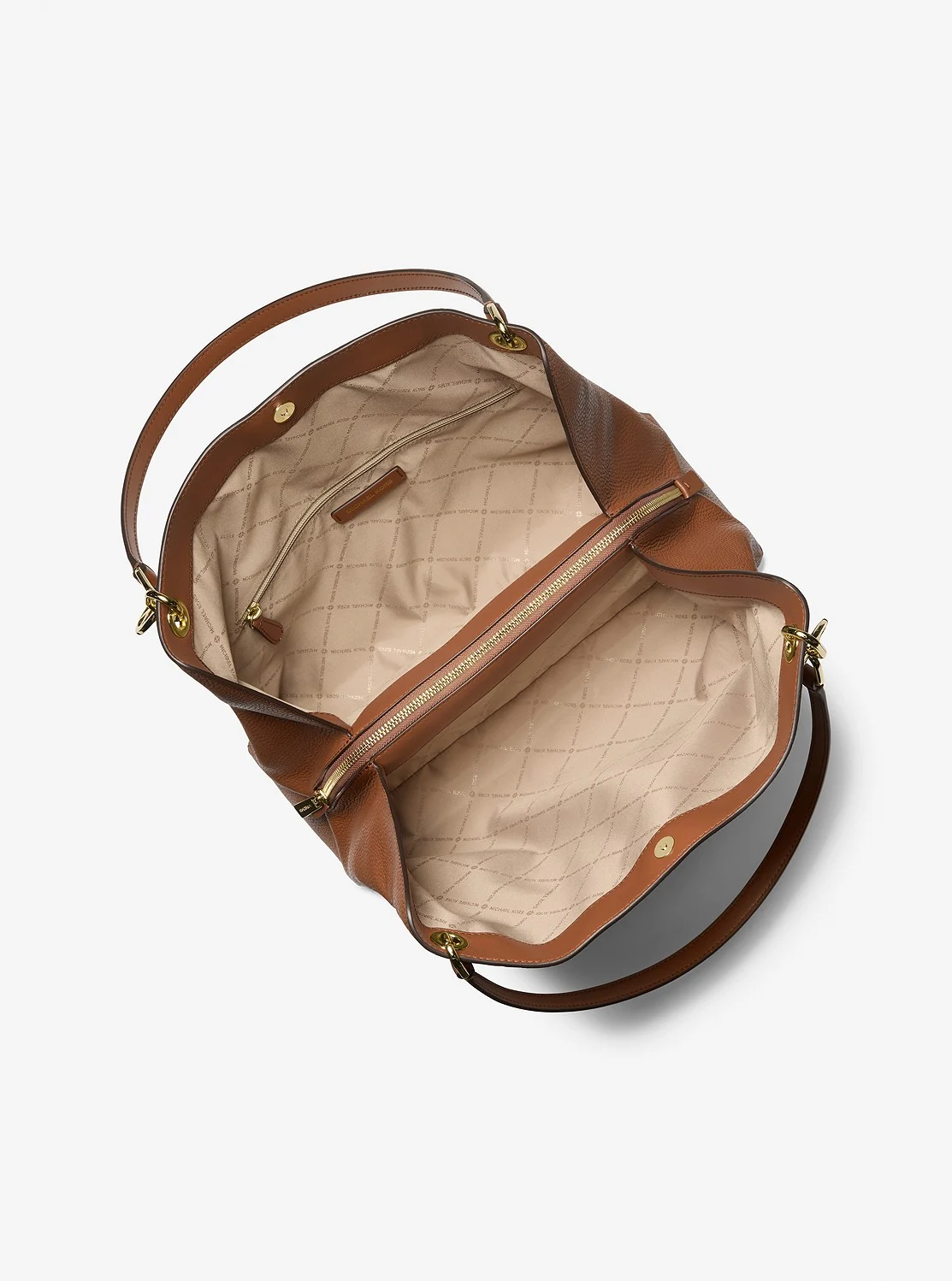 Michael Kors CHRISTINA ぺブル レザー トリプル ガセット ショルダー トート ラージ - Image 2