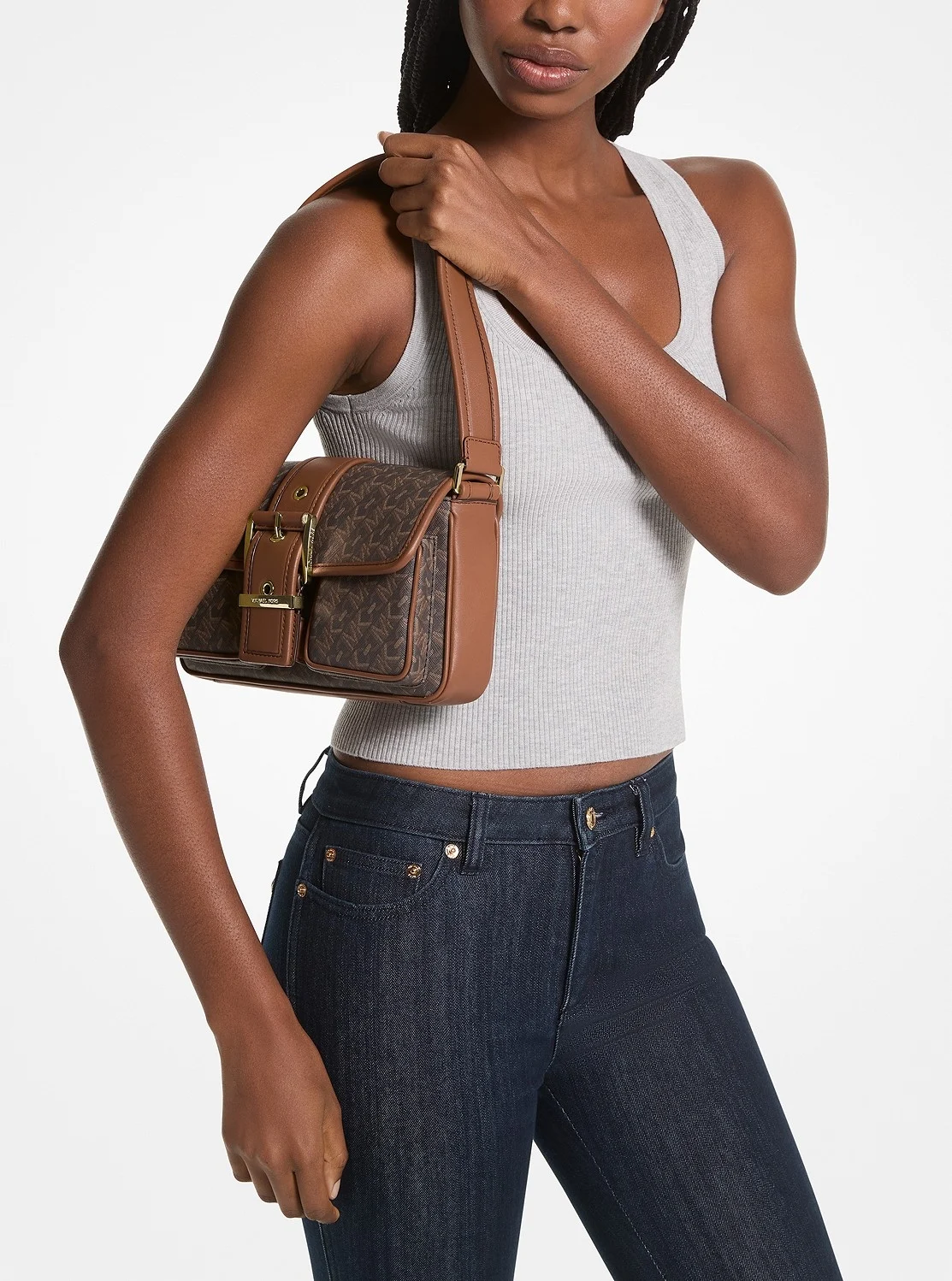 Michael Kors COLBY エンパイア シグネチャーロゴ ショルダー ミディアム - Image 4