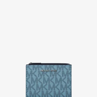 Michael Kors COOPER スクエア ジップ ウォレット - MKシグネチャー