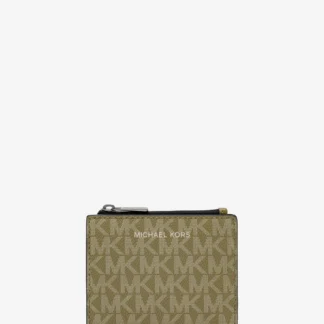 Michael Kors COOPER スクエア ジップ ウォレット - MKシグネチャー
