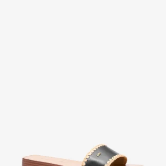 Michael Kors DREA レザー スライド サンダル