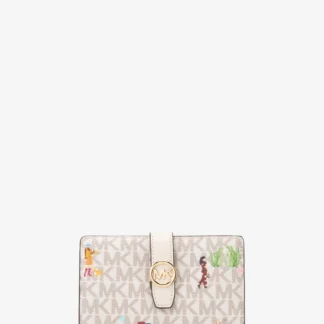 Michael Kors 【日本限定】GREENWICH タブ ジップアラウンド ウォレット ミディアム - MKシグネチャー