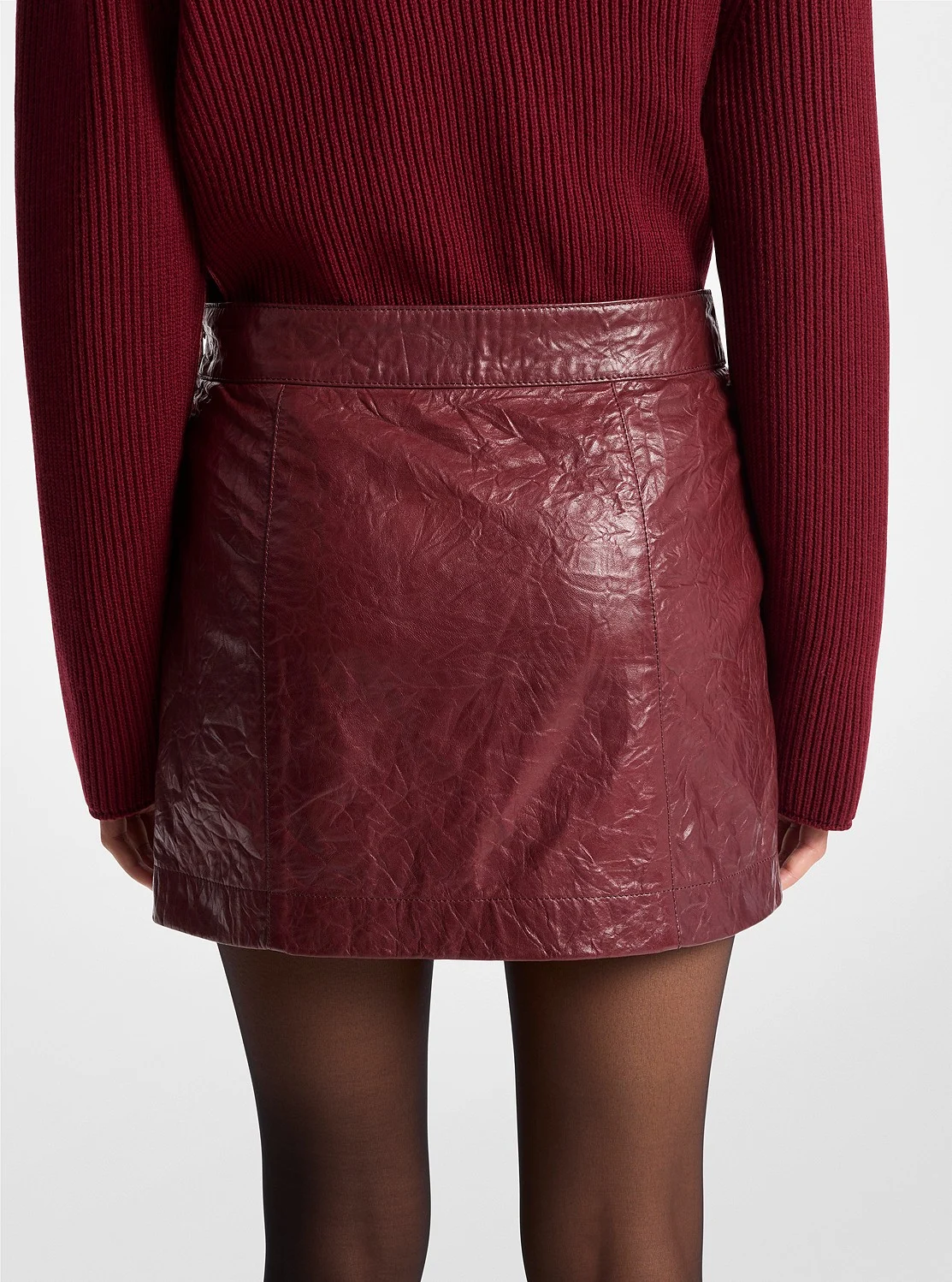 Michael Kors ウォッシュド レザー ミニスカート - Image 2