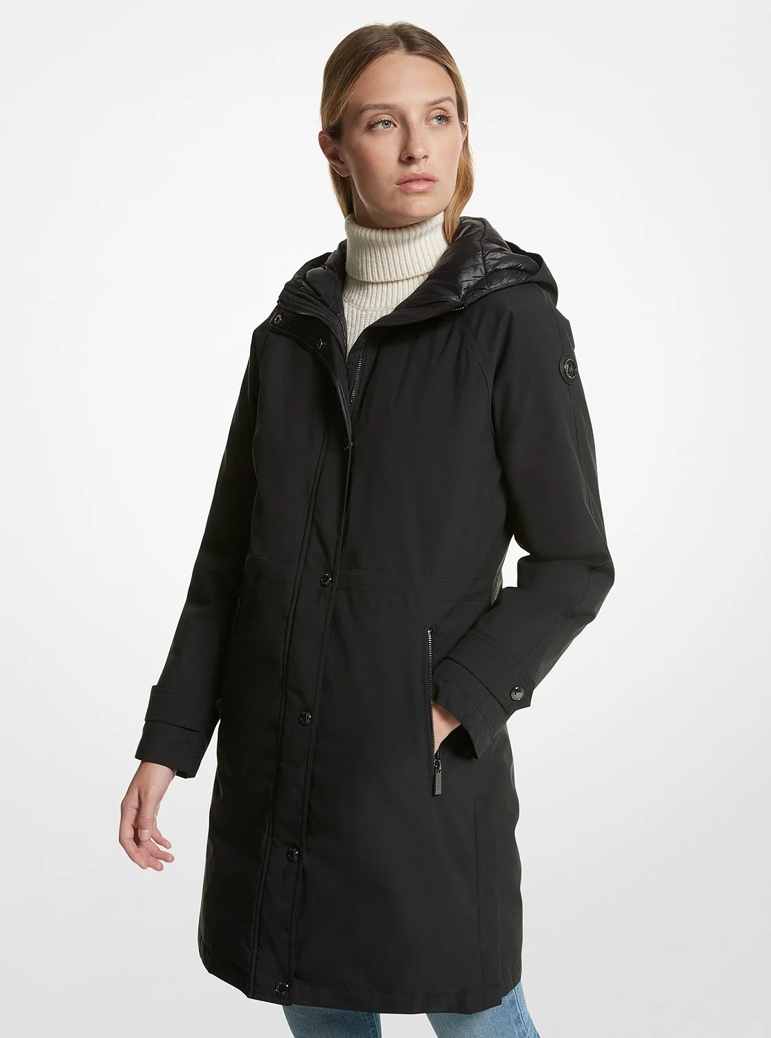 Michael Kors ウーヴン フーデッド レインコート