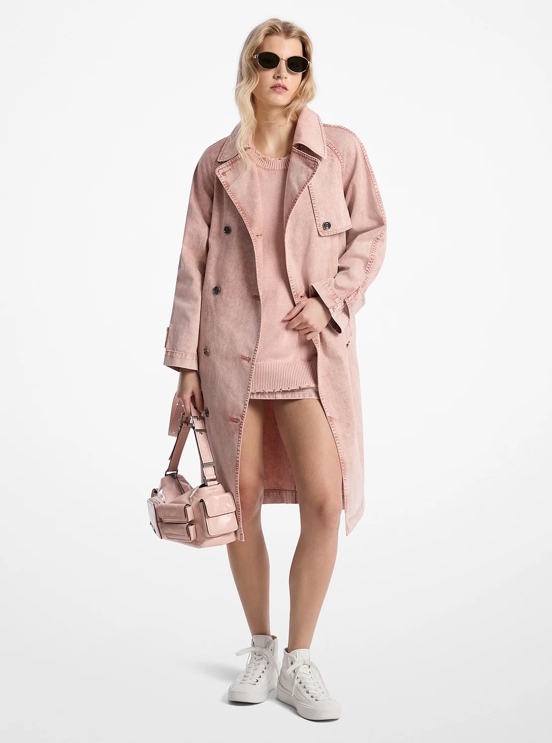 Michael Kors ガーメントダイ デニム トレンチコート