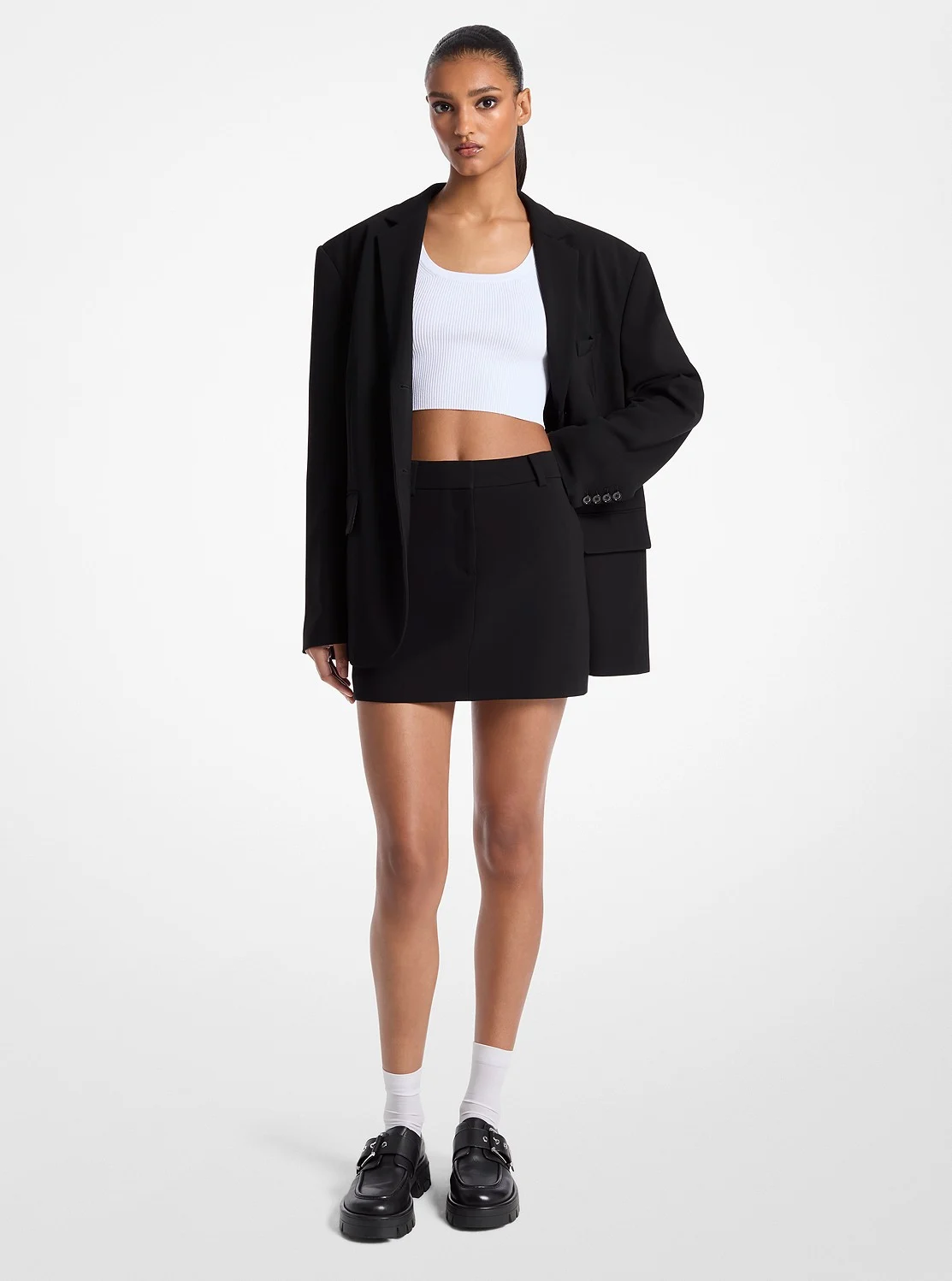 Michael Kors クレープ ミニスカート
