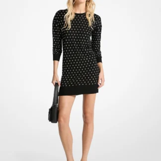 Michael Kors グロメット エンベリッシュ ウール ドレス