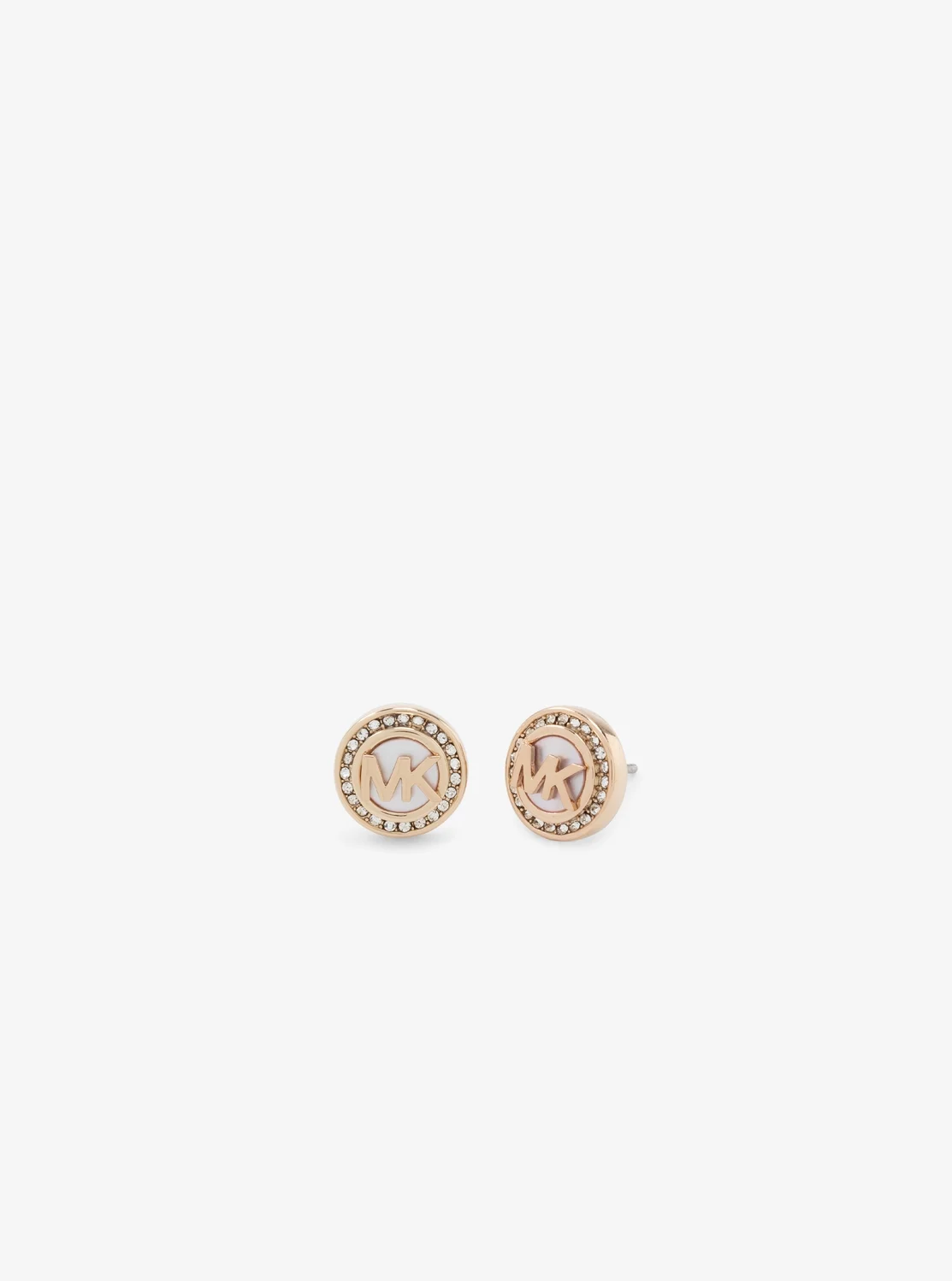 Michael Kors サークルロゴ マザーオブパール ペンダント & スタッドピアス セット - Image 2