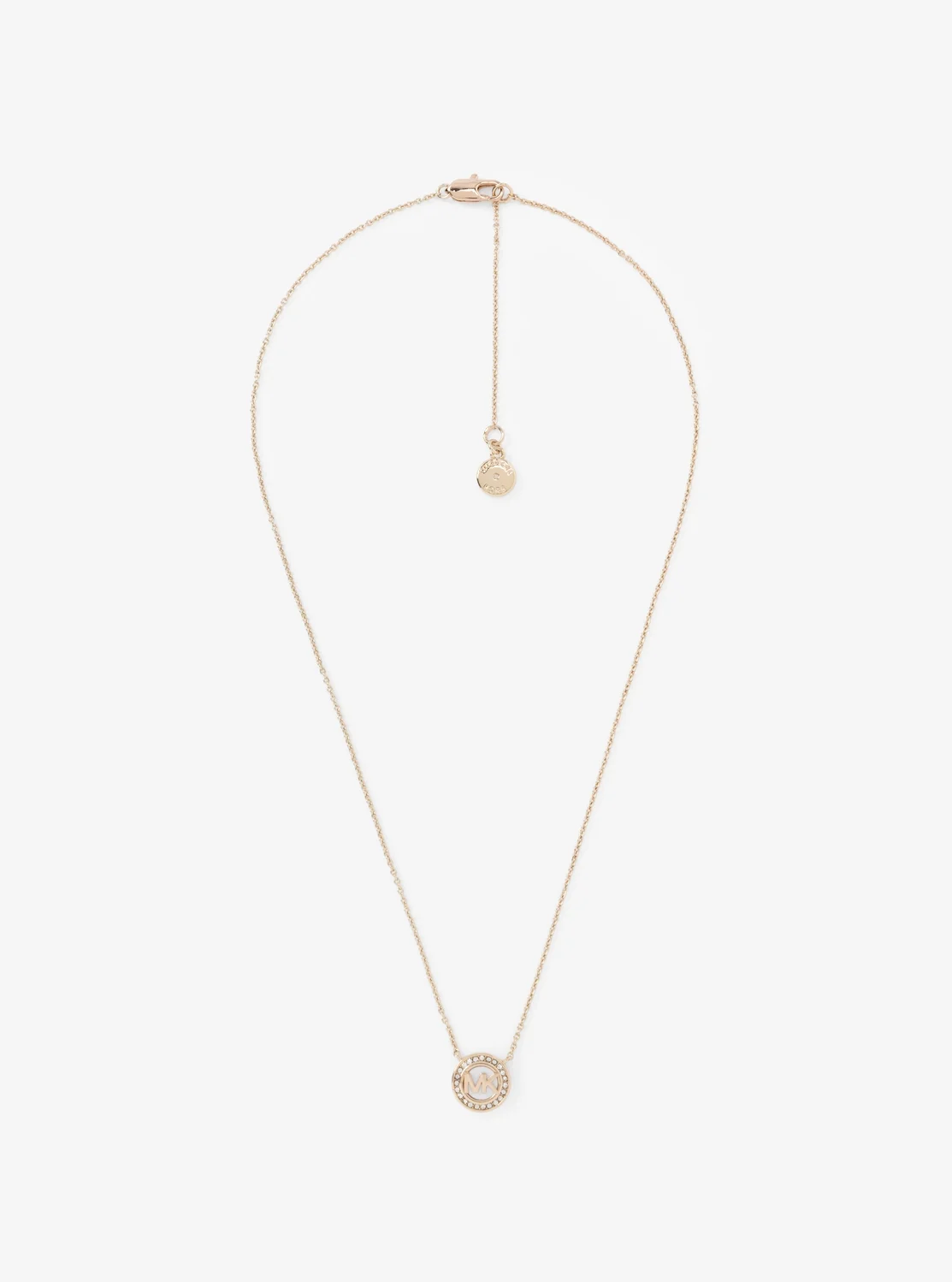 Michael Kors サークルロゴ マザーオブパール ペンダント & スタッドピアス セット - Image 4