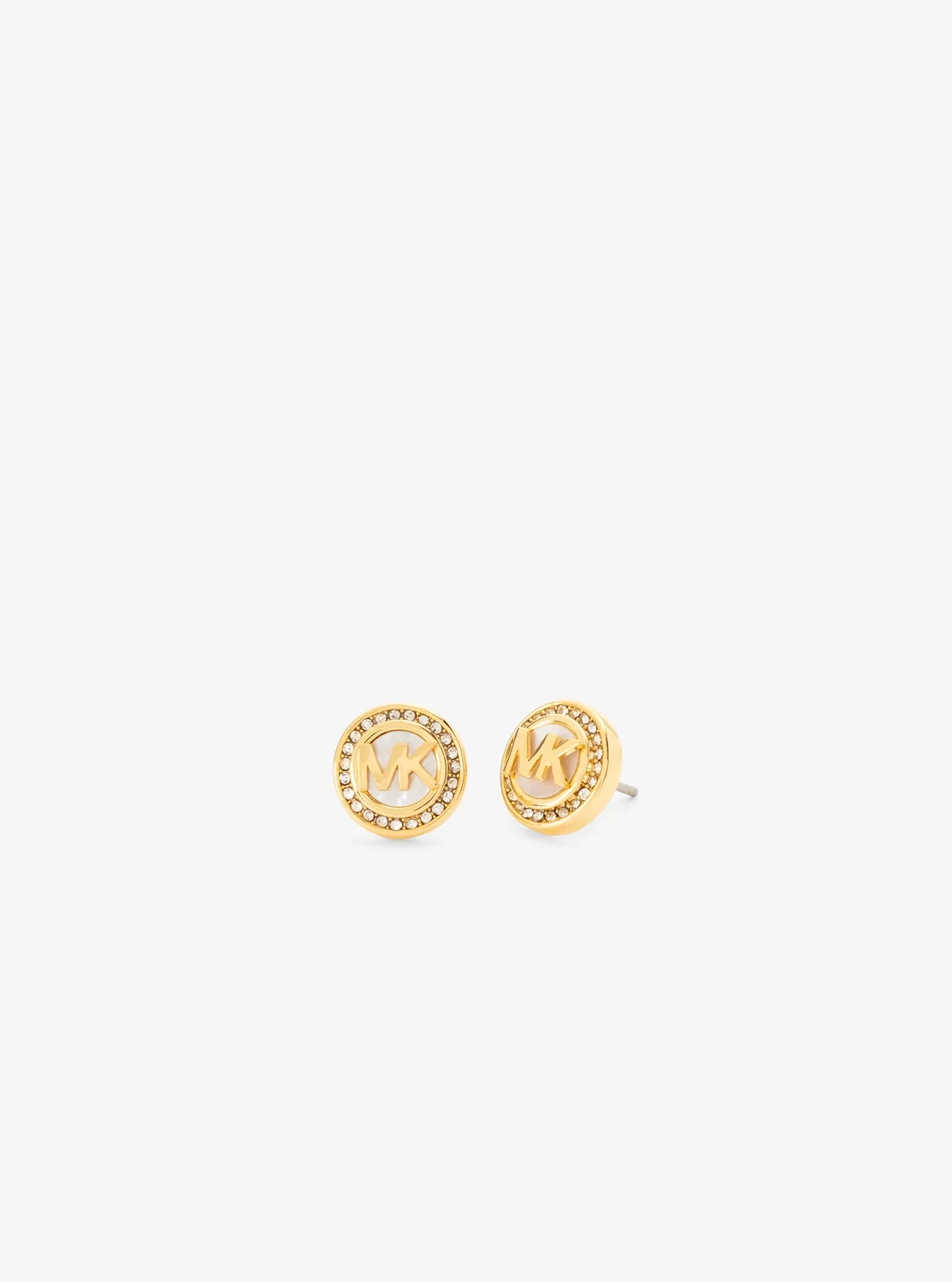 Michael Kors サークルロゴ マザーオブパール スライダー ブレスレット & スタッドピアス セット - Image 3