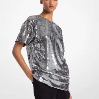 Michael Kors シークイン オーバーサイズ Tシャツ