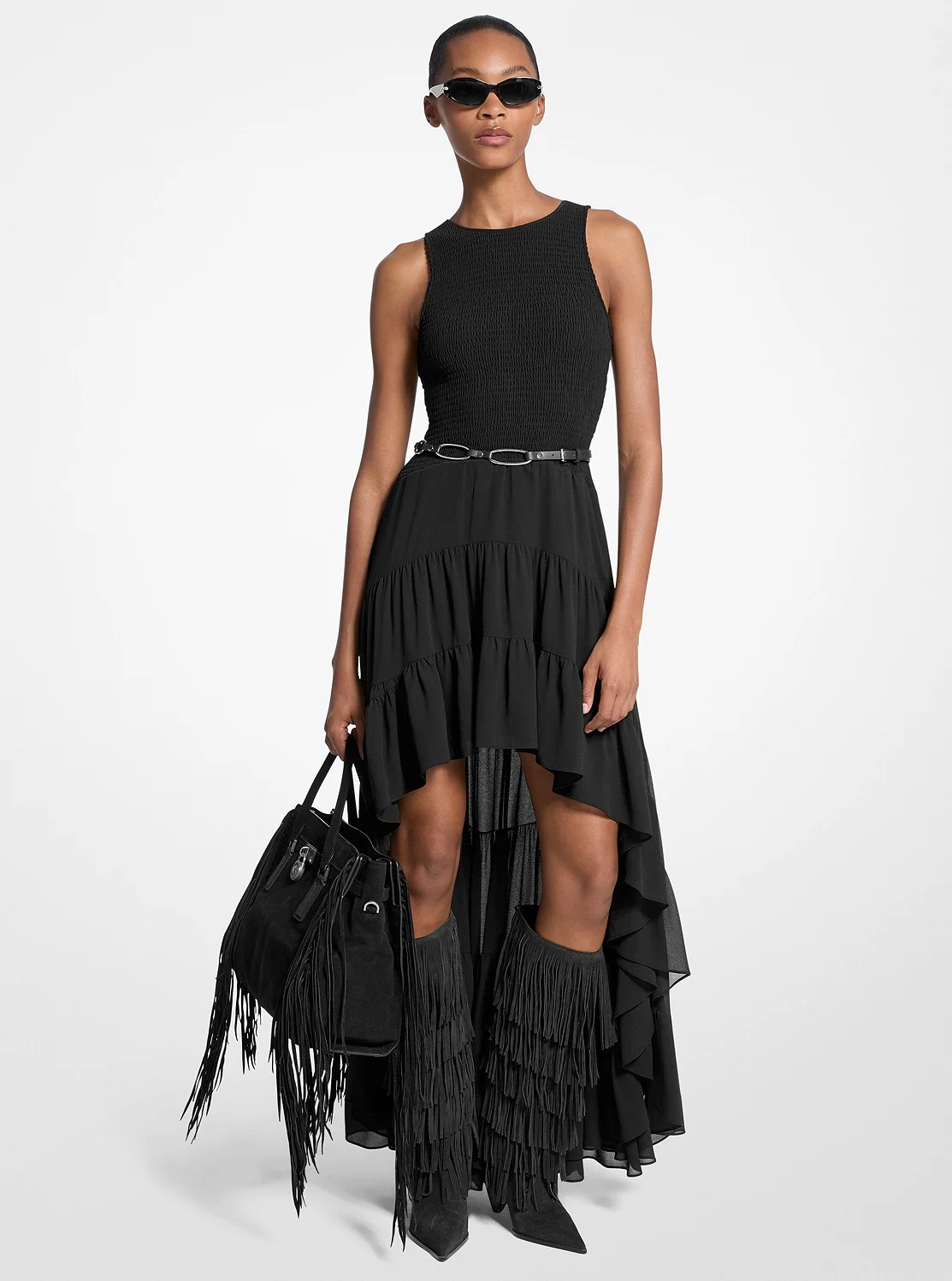 Michael Kors ジョーゼット スモック ハイロ― ドレス