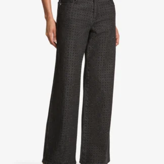 Michael Kors スタッズ ストレッチ デニム ワイドレッグ ジーンズ